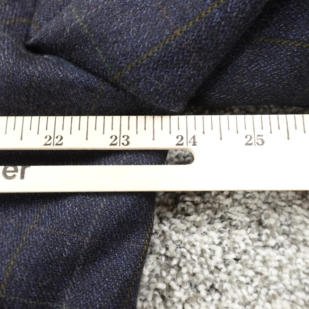 Burberry Blazer Mens 44R Blue Plaid Wool Cashmere Sport Coat Jacket Suit Top USA